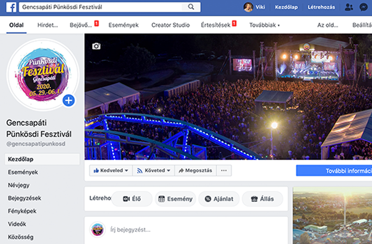 Gencsapáti Pünkösdi Fesztivál - social media